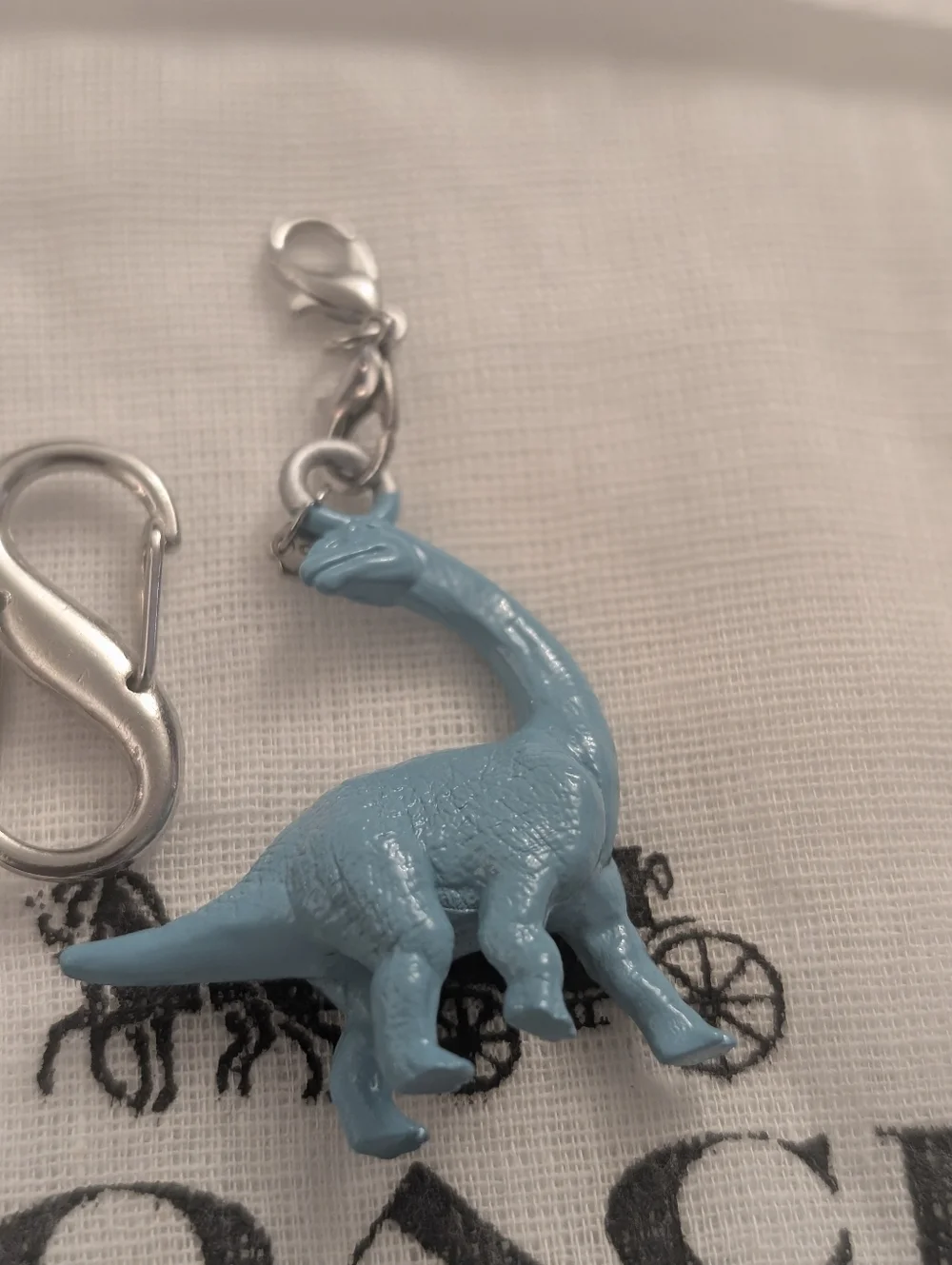 New DIY Coach blue dinosaur bag charm